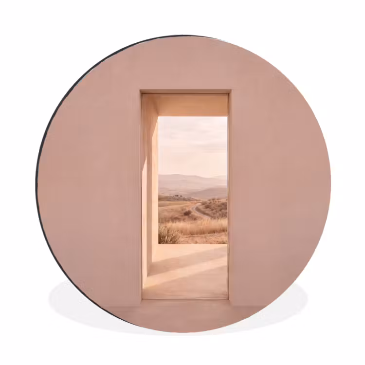 Muurcirkel aluminium - Uitzicht - Natuur - Rust — 1