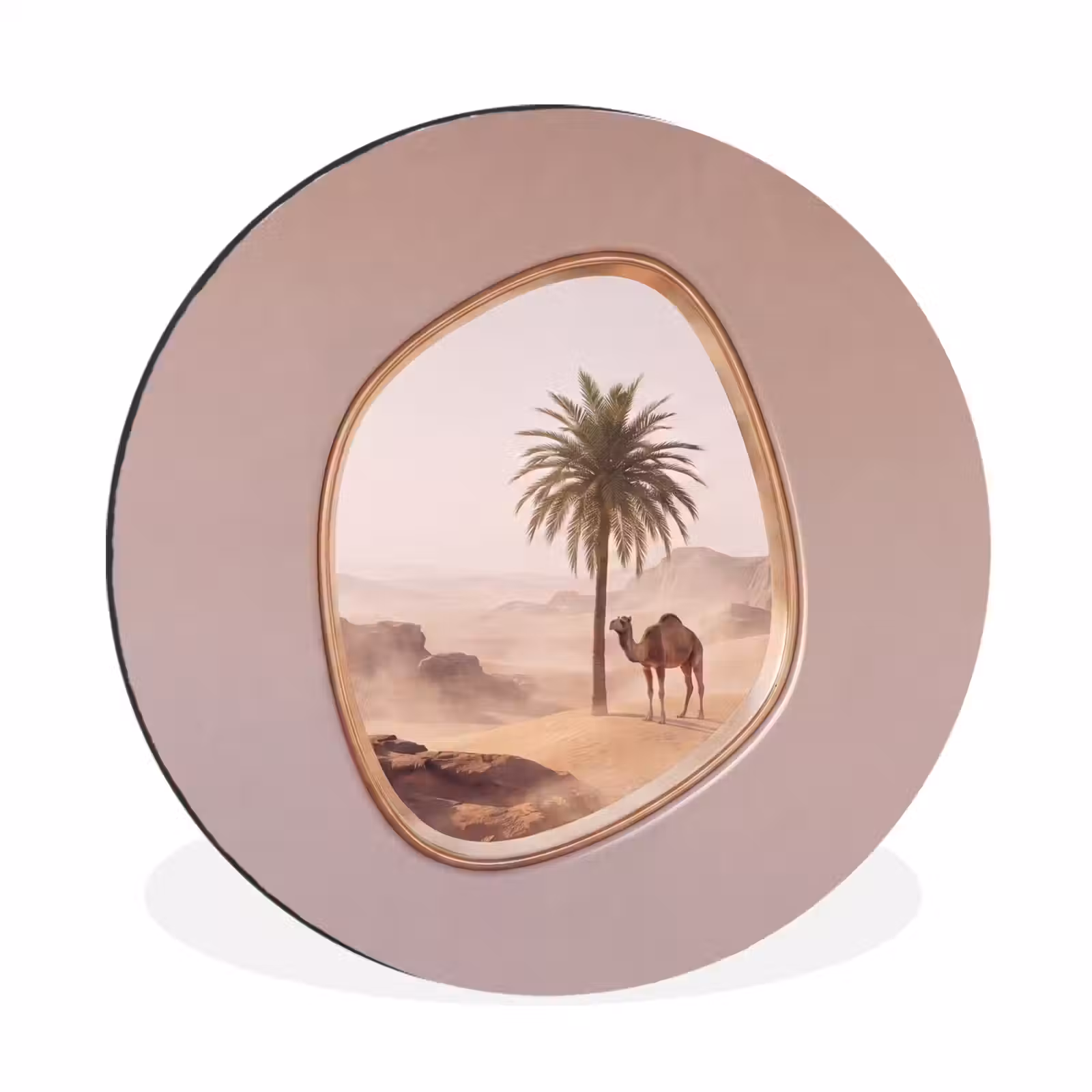 Muurcirkel aluminium - Kameel - Woestijn - Natuur — 1