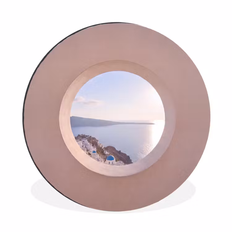 Muurcirkel aluminium - Uitzicht - Zee - Natuur — 1