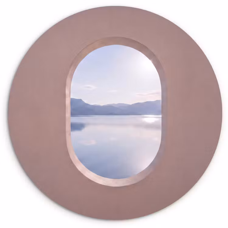 Muurcirkel glas - Landschap - Water - Modern — 1