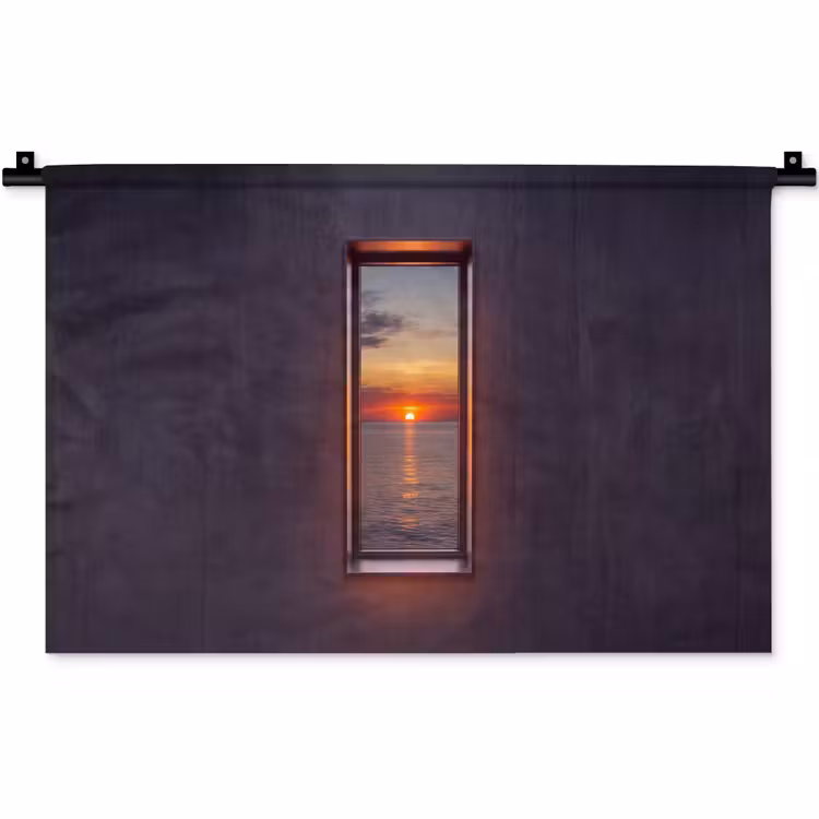 Wandkleed - Zonsondergang - Zee - Natuur — 1