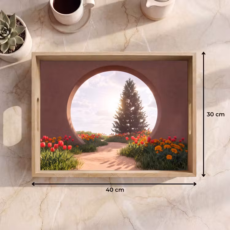 Dienblad - Pad - Bloemen - Natuur — 9