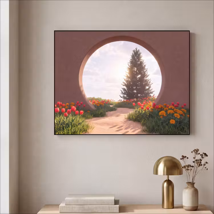 Art frame - Pad - Bloemen - Natuur — 5