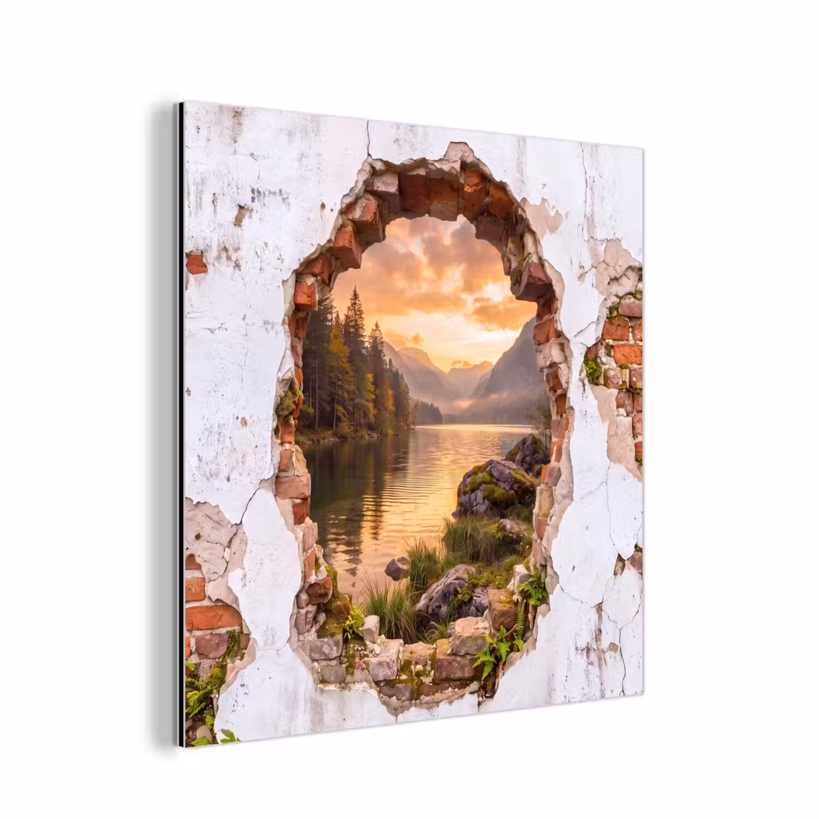 Aluminium schilderij - Muur - Landschap - Natuur — 1