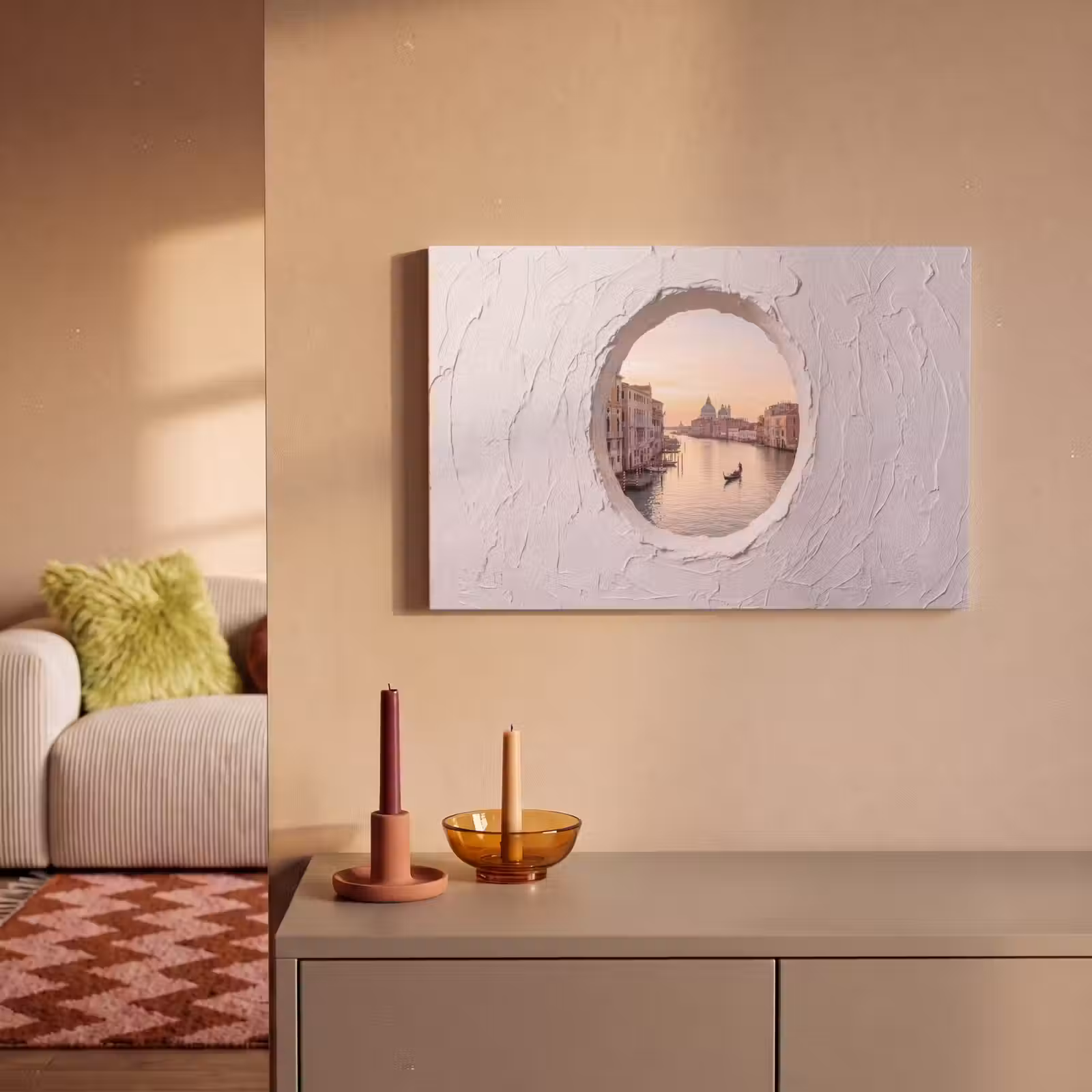 Canvas schilderij - Gondel - Kanaal - Venetië — 1