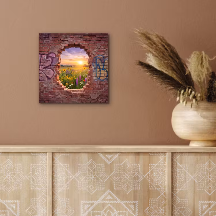 Aluminium schilderij - Bloemen - Veld - Natuur — 5