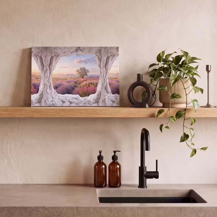 Canvas schilderij - Bloemen - Pad - Natuur — 2