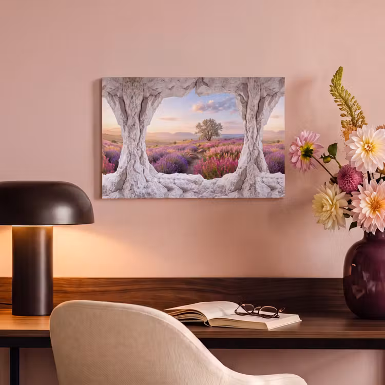 Canvas schilderij - Bloemen - Pad - Natuur — 3
