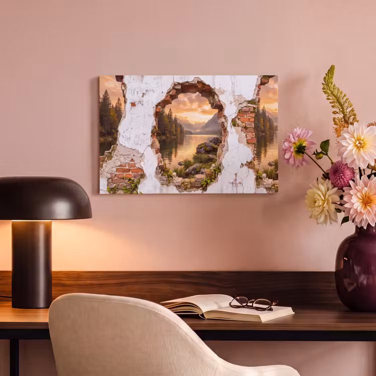 Canvas schilderij - Muur - Landschap - Natuur — 3