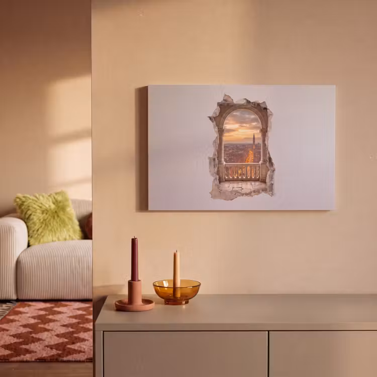 Canvas schilderij - Stad - Zonsondergang - Architectuur — 1