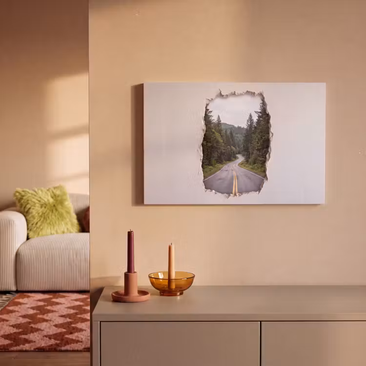 Canvas schilderij - Weg - Bos - Natuur — 1