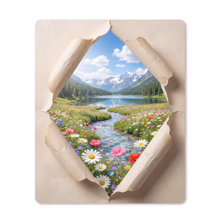 Muismat - Bloemen - Rivier - Landschap — 1