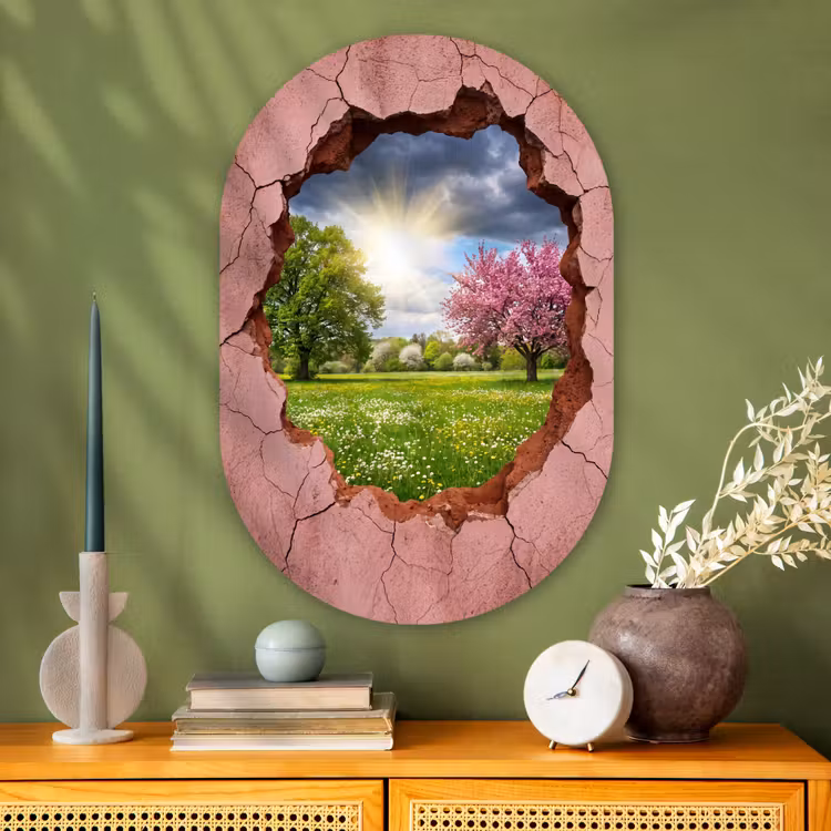 Muurovaal glas - Natuur - Lente - Zon — 2
