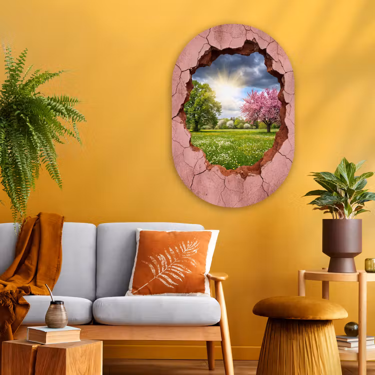 Muurovaal glas - Natuur - Lente - Zon — 3