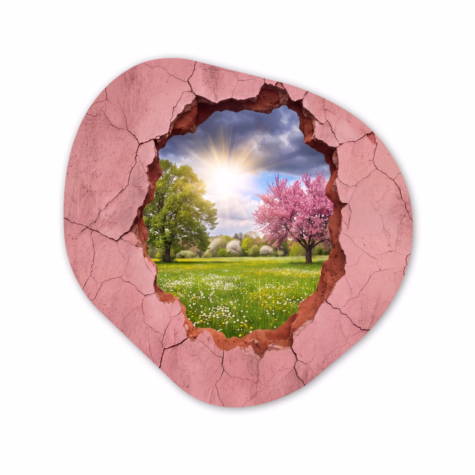 Organisch schilderij glas - Natuur - Lente - Zon — 1