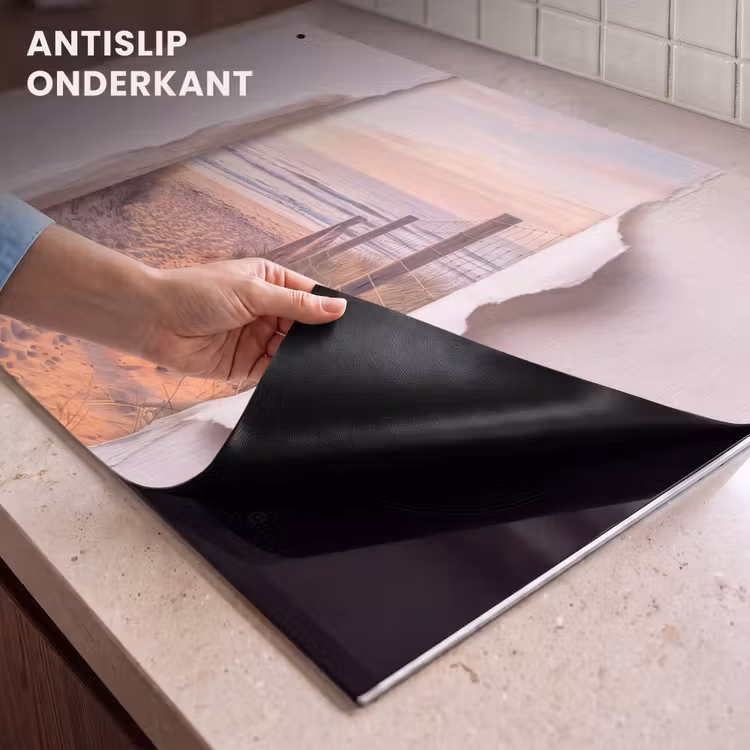 Inductiebeschermer & spatscherm (2in1) - Duin - Pad - Kust — 4