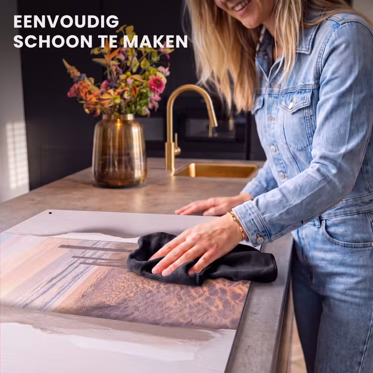 Inductiebeschermer & spatscherm (2in1) - Duin - Pad - Kust — 5