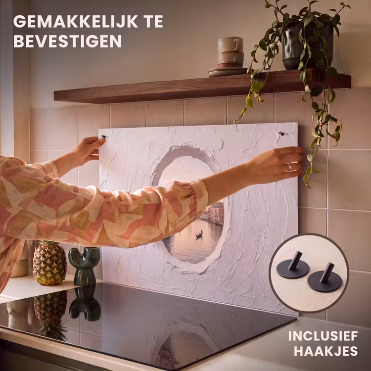 Inductiebeschermer & spatscherm (2in1) - Gondel - Kanaal - Venetië — 7