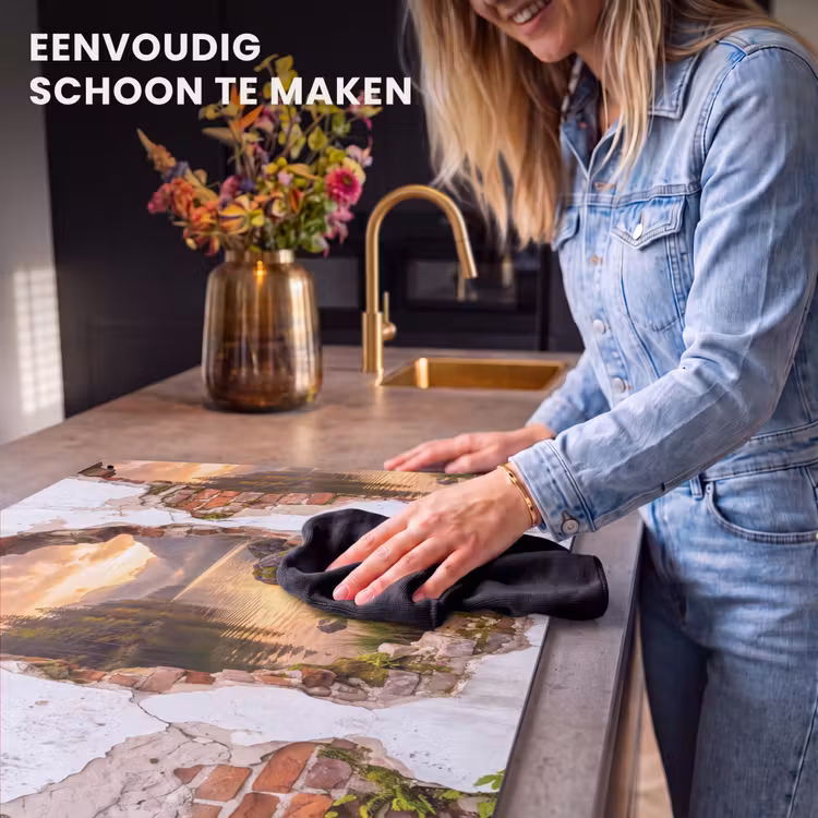 Inductiebeschermer & spatscherm (2in1) - Muur - Landschap - Natuur — 5