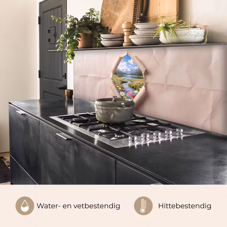 Keuken achterwand - Bloemen - Rivier - Landschap — 5
