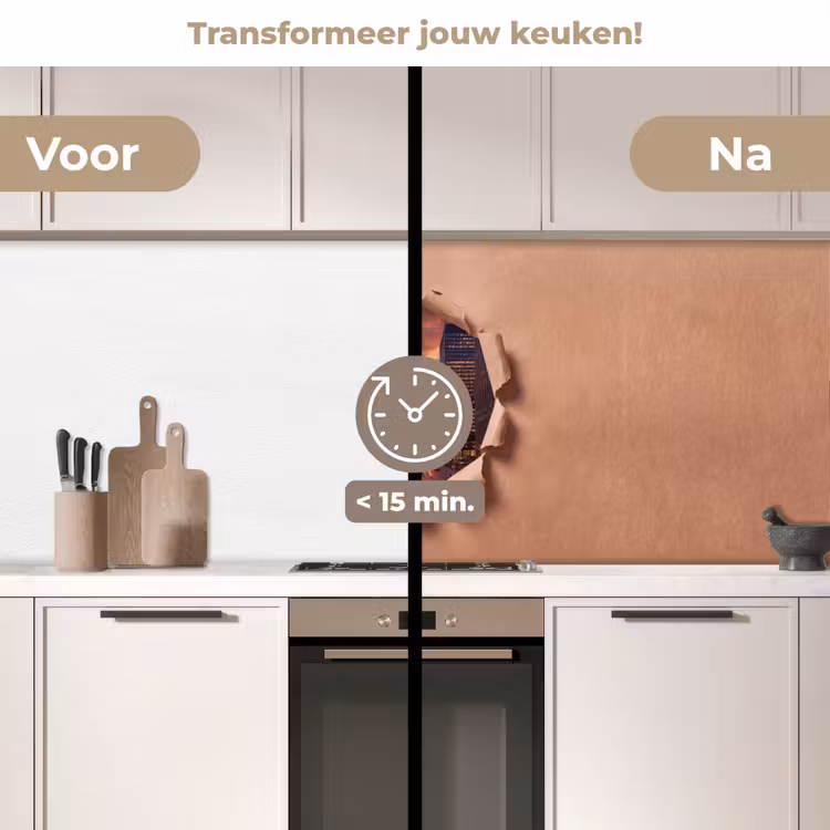 Keuken achterwand - Stad - Zonsondergang - Papier — 3