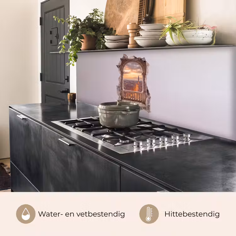 Keuken achterwand - Stad - Zonsondergang - Architectuur — 5