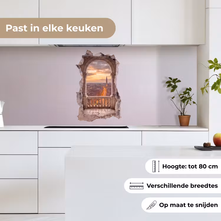 Keuken achterwand - Stad - Zonsondergang - Architectuur — 7
