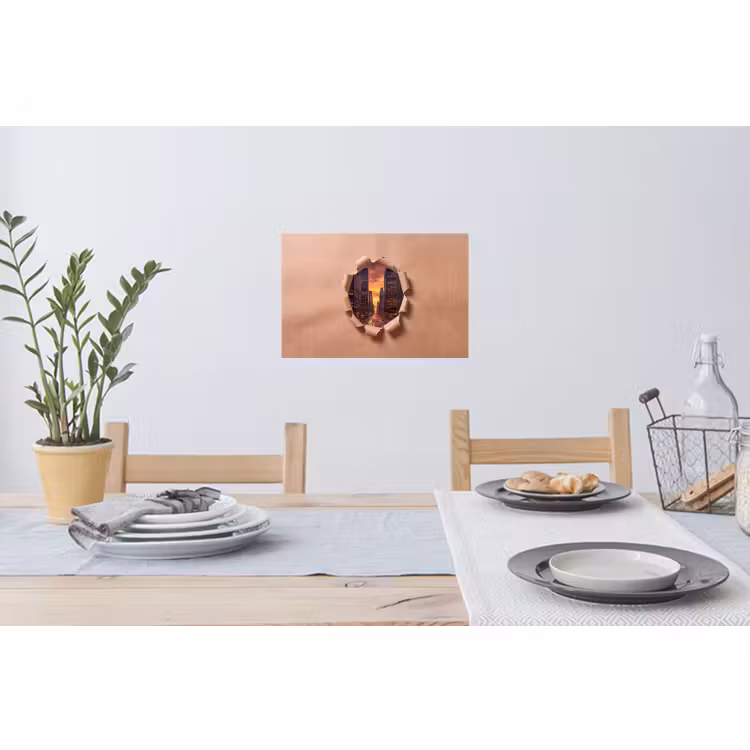 Muursticker - Stad - Zonsondergang - Papier — 3