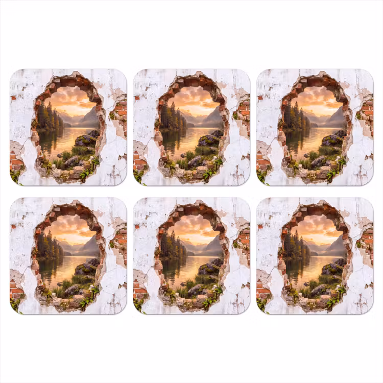 Onderzetter - Muur - Landschap - Natuur — 1