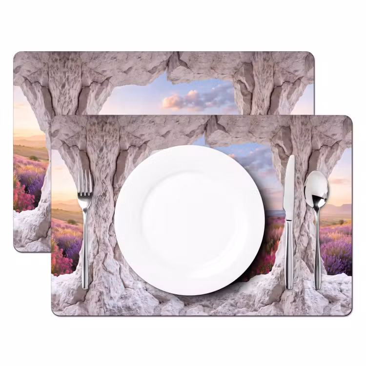 Placemat - 6 stuks - Bloemen - Pad - Natuur — 2
