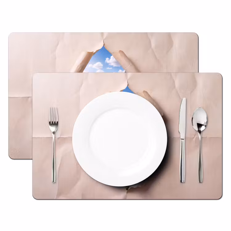 Placemat - 6 stuks - Bloemen - Rivier - Landschap — 2