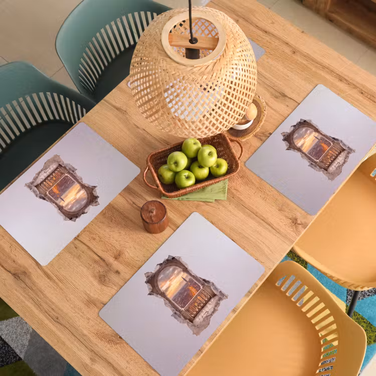 Placemat - 6 stuks - Stad - Zonsondergang - Architectuur — 4