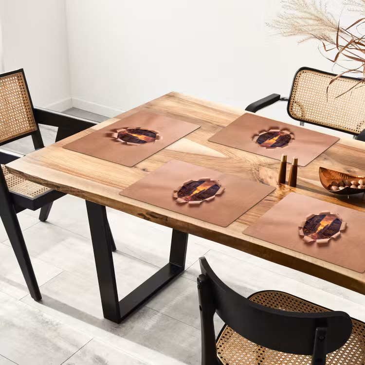 Placemat - 6 stuks - Stad - Zonsondergang - Papier — 3