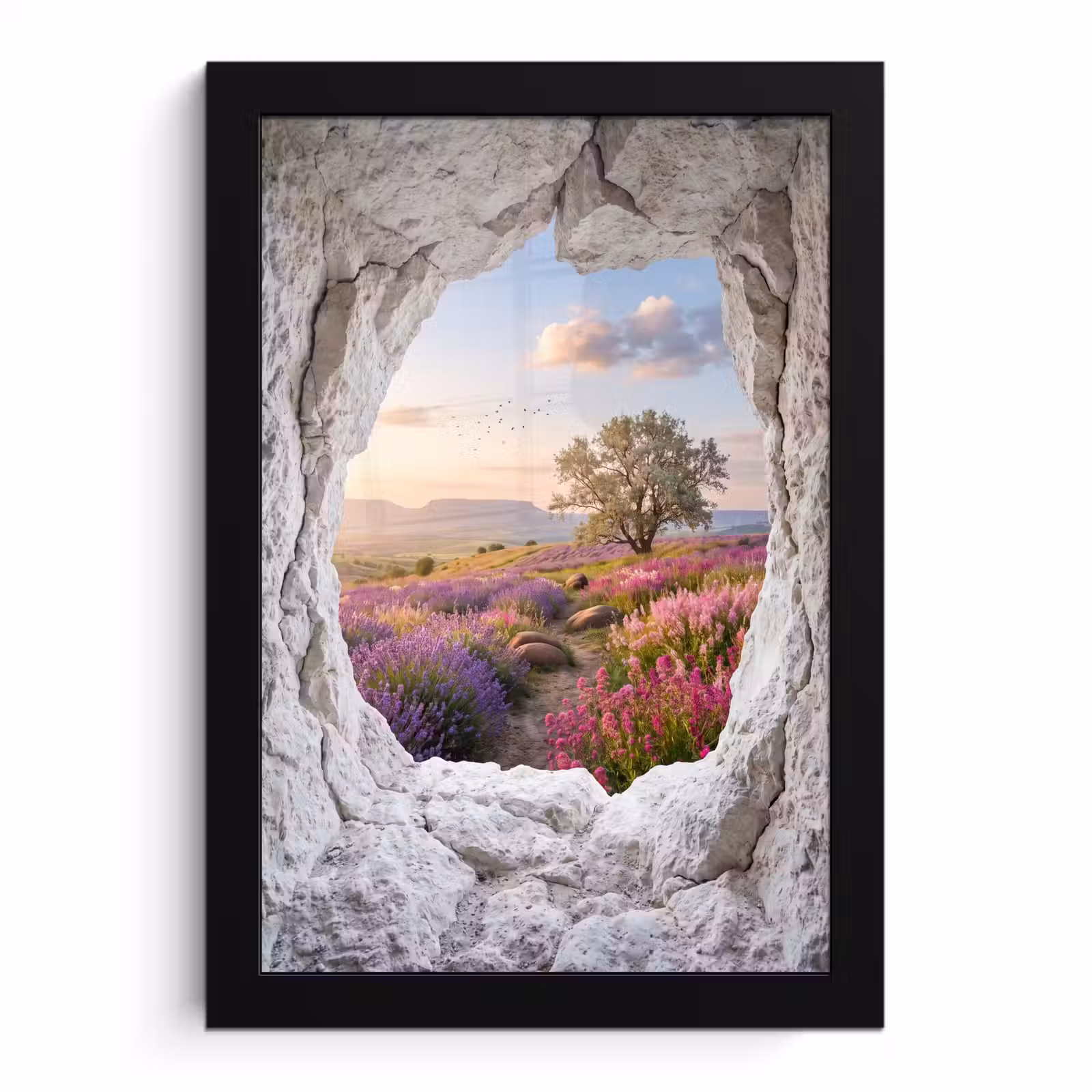 Poster met lijst - Bloemen - Pad - Natuur — 1