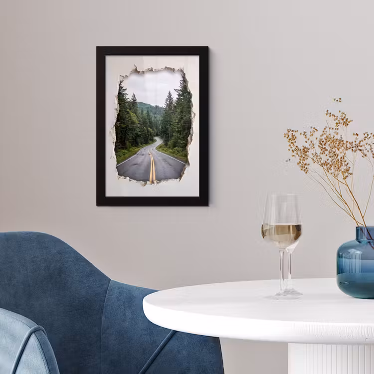 Poster met lijst - Weg - Bos - Natuur — 2