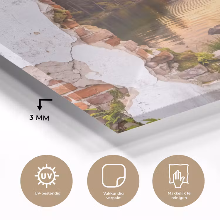 Glas schilderij - Muur - Landschap - Natuur — 3