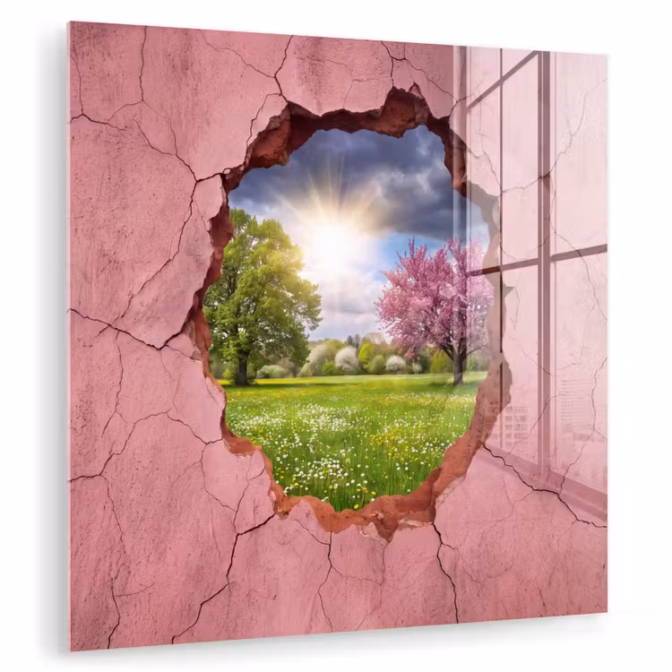 Glas schilderij - Natuur - Lente - Zon — 1