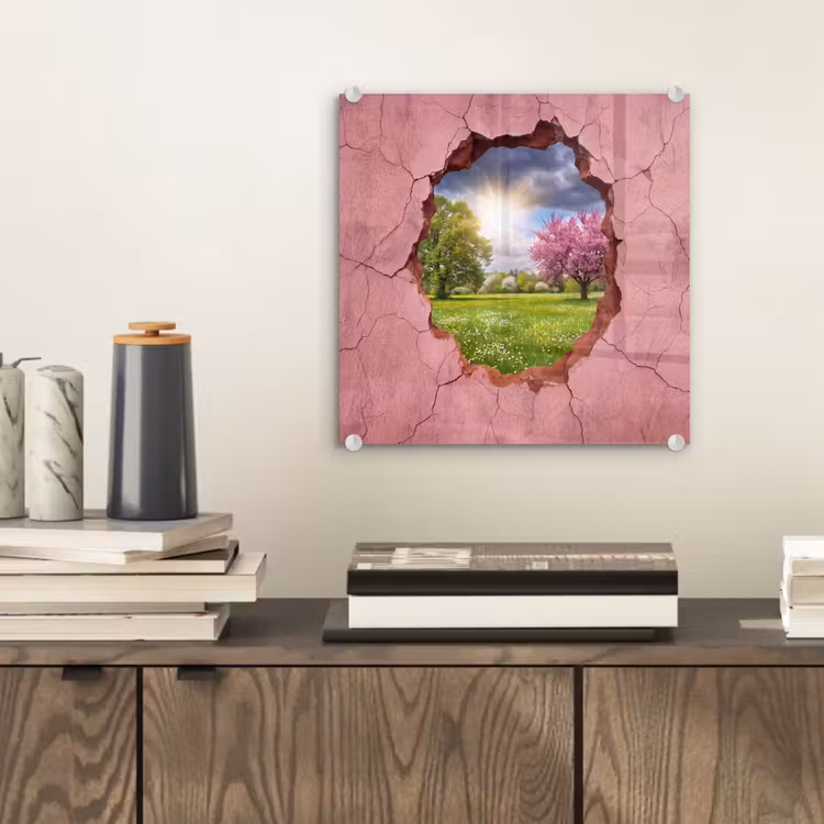 Glas schilderij - Natuur - Lente - Zon — 2