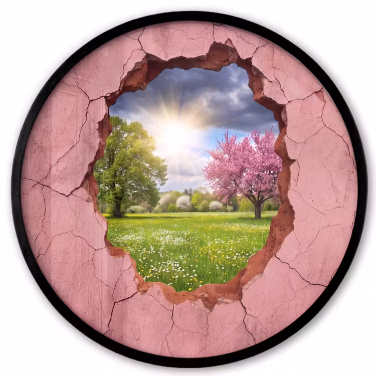 Ronde fotolijst - Natuur - Lente - Zon — 1