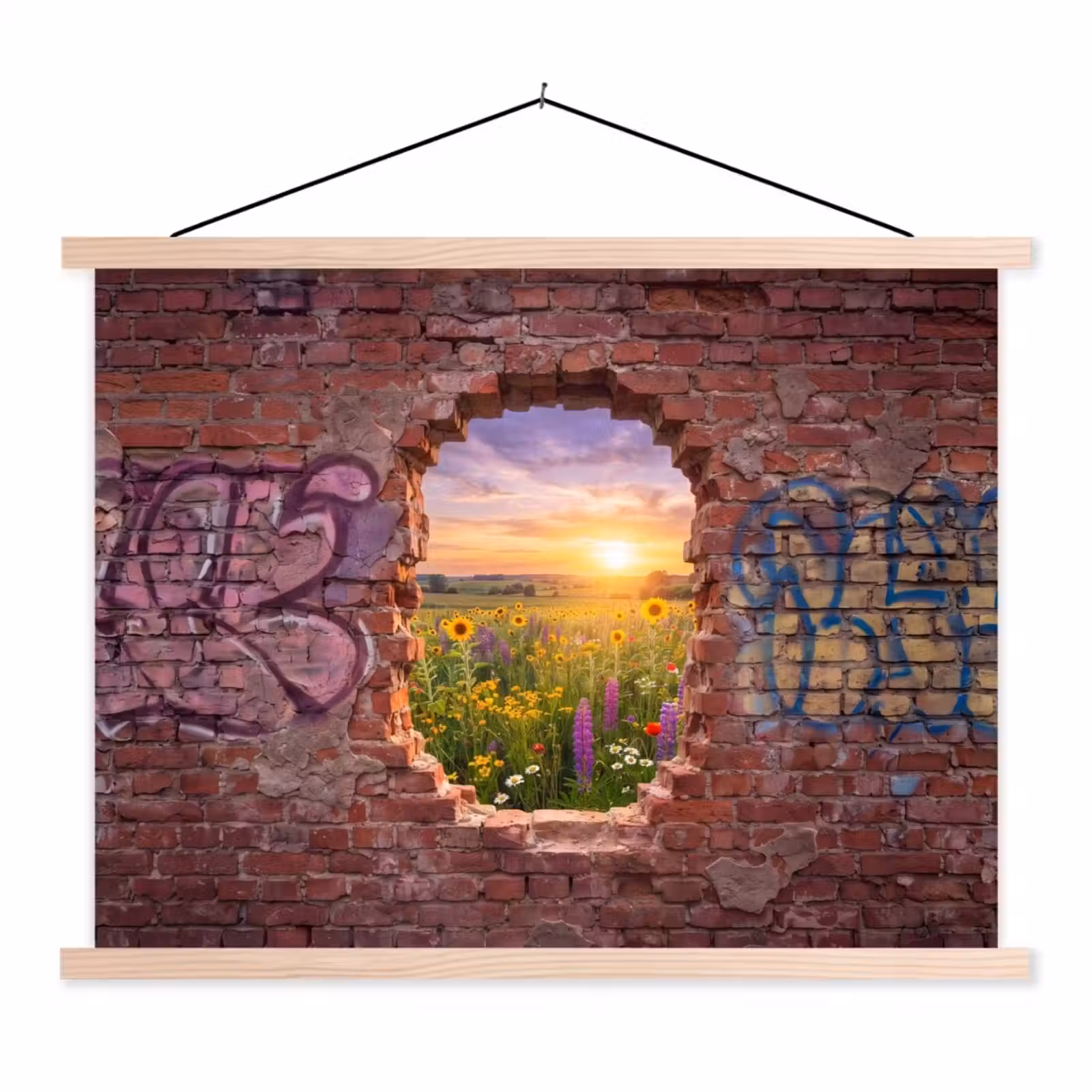 Schoolplaat - Bloemen - Veld - Natuur — 1