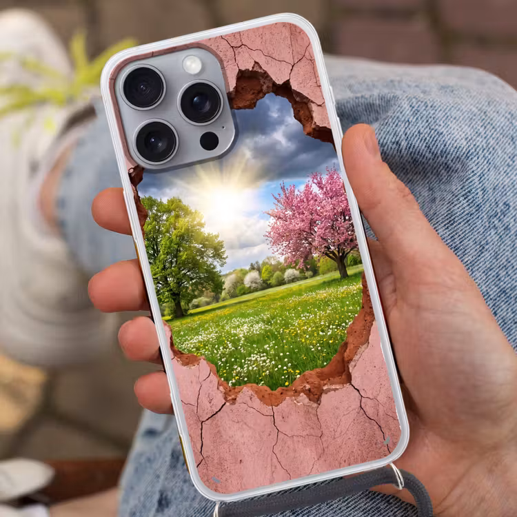 Telefoonhoesje met koord - Natuur - Lente - Zon — 2