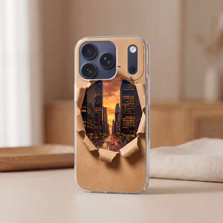 Telefoonhoesje - Stad - Zonsondergang - Papier — 3