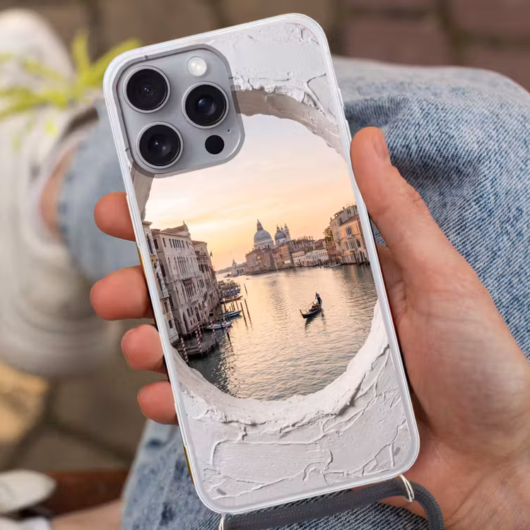 Telefoonhoesje met koord - Gondel - Kanaal - Venetië — 2