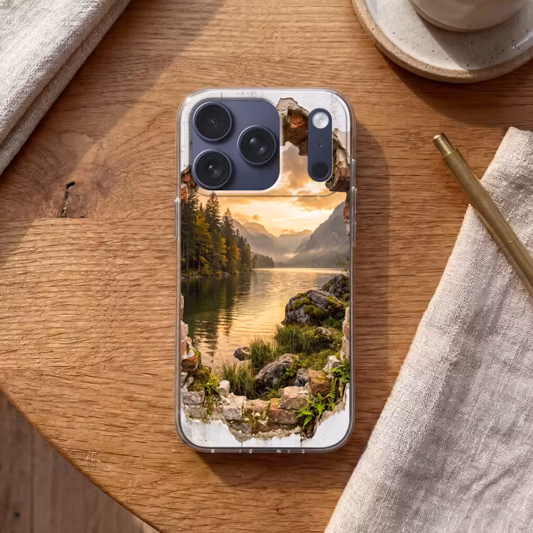 Telefoonhoesje - Muur - Landschap - Natuur — 2