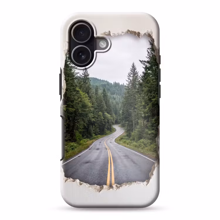 Telefoonhoesje Toughcase - Weg - Bos - Natuur — 1