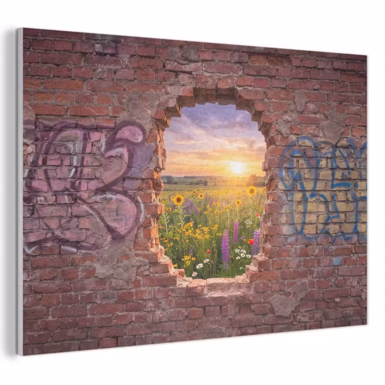 Akoestisch schilderij - Bloemen - Veld - Natuur — 1