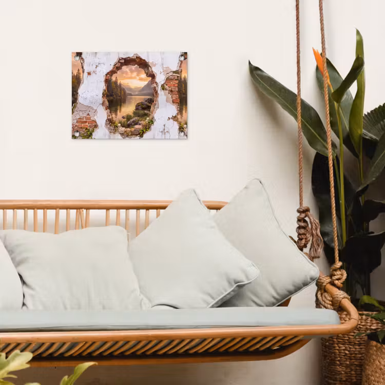 Tuinposter - Muur - Landschap - Natuur — 5