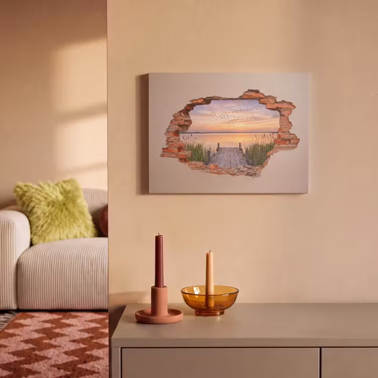 Akoestisch schilderij - Muur - Landschap - Illusie — 2