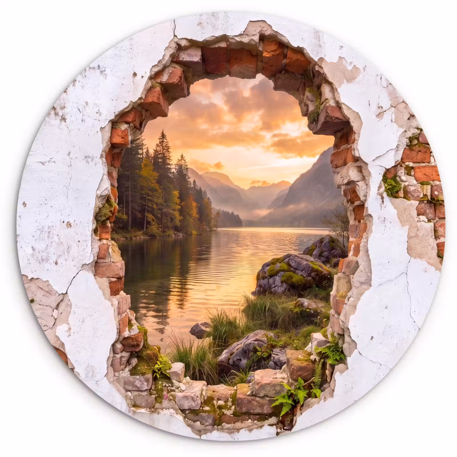 Muurcirkel glas - Muur - Landschap - Natuur — 1