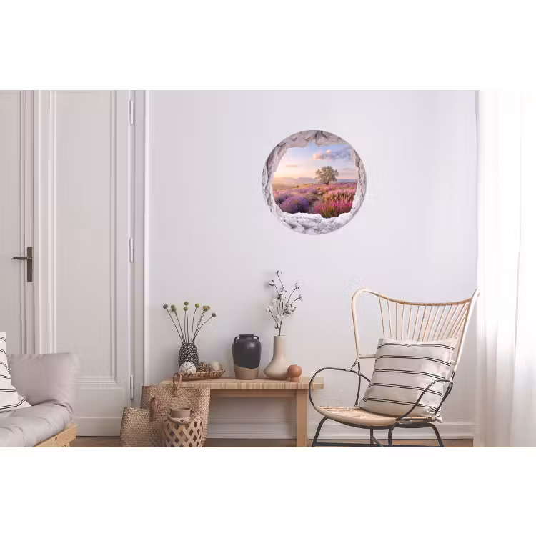 Muurcirkel aluminium - Bloemen - Pad - Natuur — 2